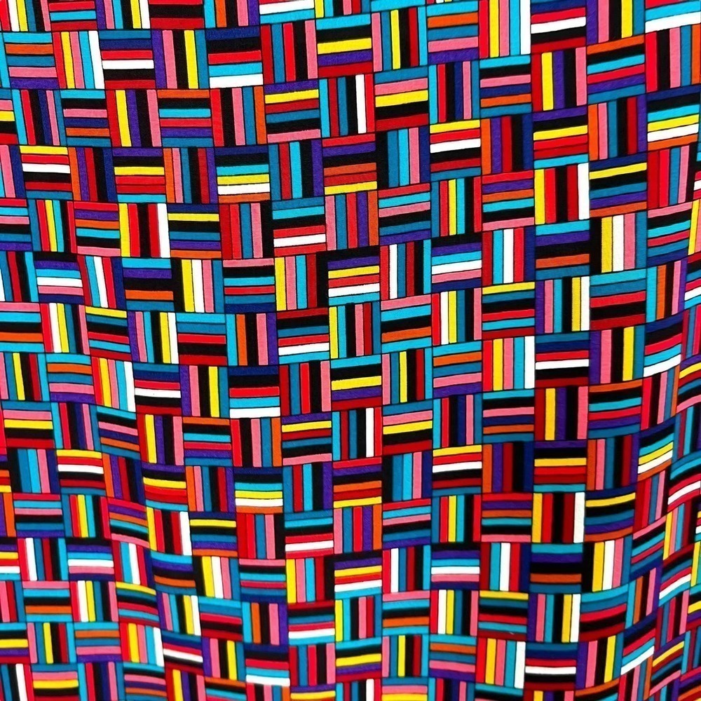 Koos of Course Womens Medium Red Silk Geometric Artsy Lagenlook Art-to-wear NWT - Picture 7 of 11